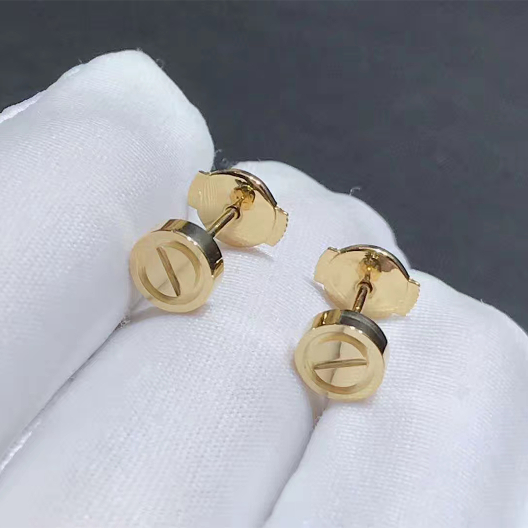 Cartier 18k Yellow Gold LOVE Stud Earrings B8301255